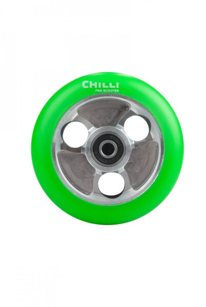 CHILLI WHEEL - 100mm - GREEN/SILVER