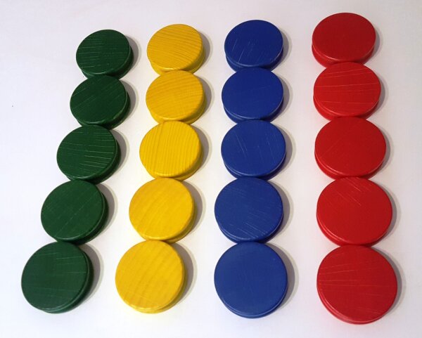 PEDALO® - Spielsteine-Set zu Tischcurling à 20 Spielsteine